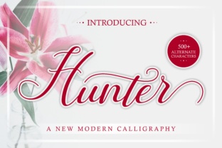 Hunter Font: Elegant Script Typography for Web Design