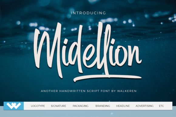 Midellion: A Modern Script Font for Editorial Design and Digital Publishing
