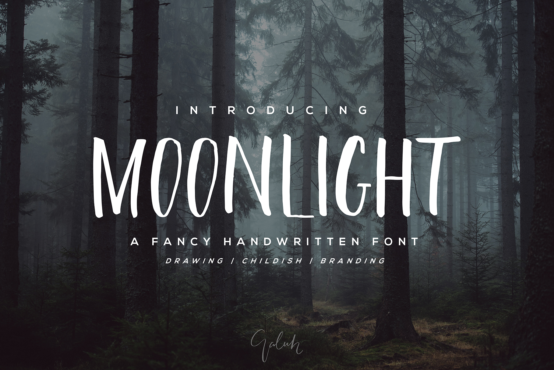 Moonlight Font: A Stylish Brush Typeface for Crafters